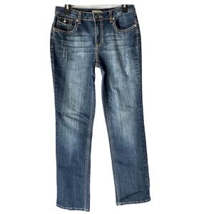 Jean Skinny Taille Haute Earl Pour Femme - Bleu Stretch - Taille 10